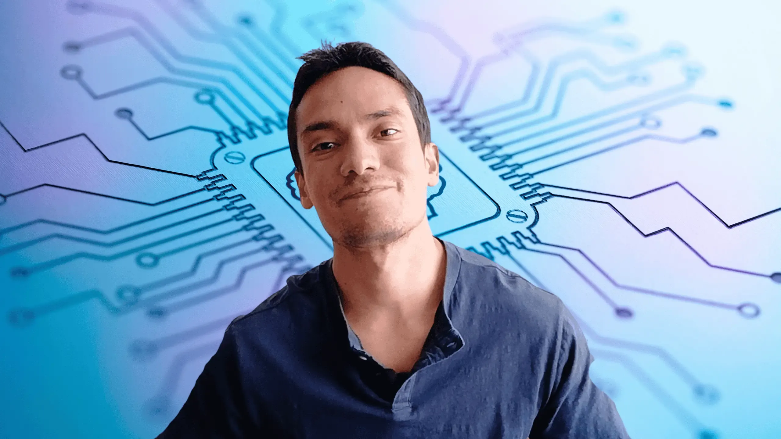 Sebastián Pizarro programando IA